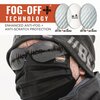 Ergodyne Skullerz SAGA Anti-Scratch/Enhanced Anti-Fog Safety Glasses, Matte Black Frameless, Smoke Poly Lens 59135